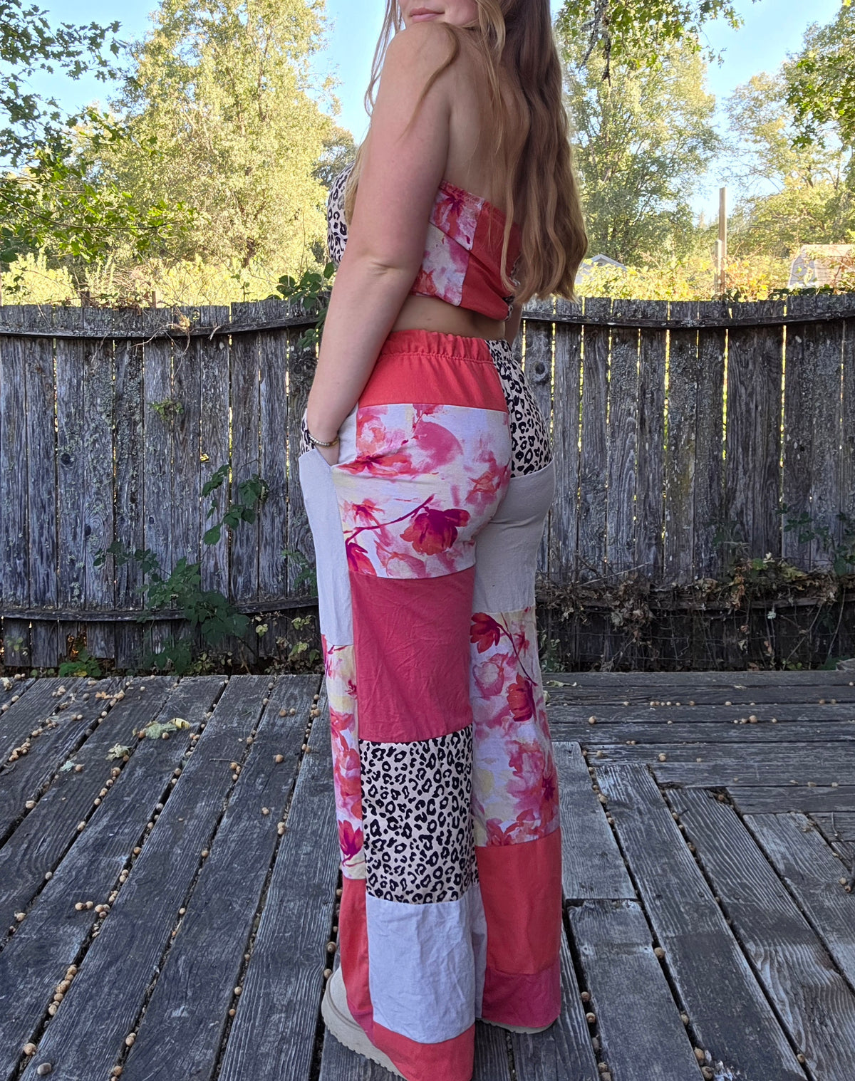 Floral and feline T set (s/m)