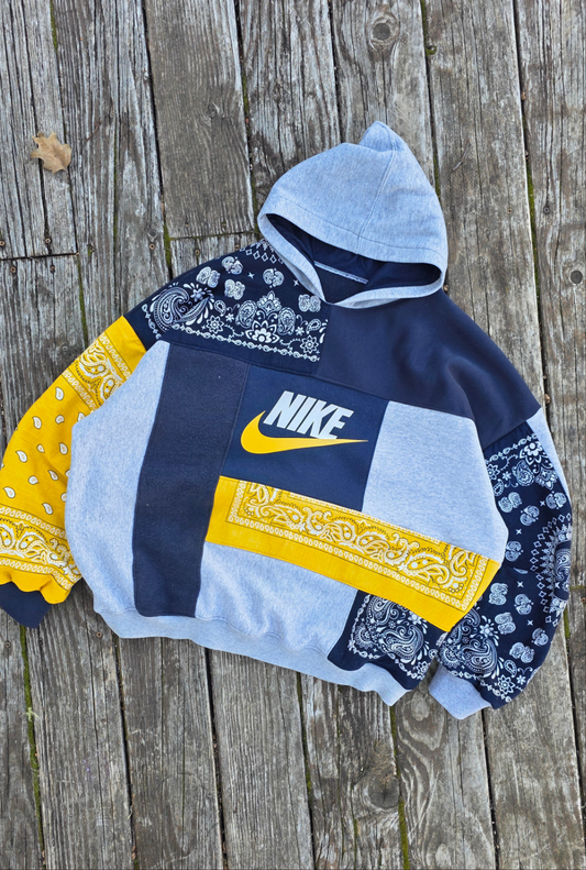 University blue hoodie