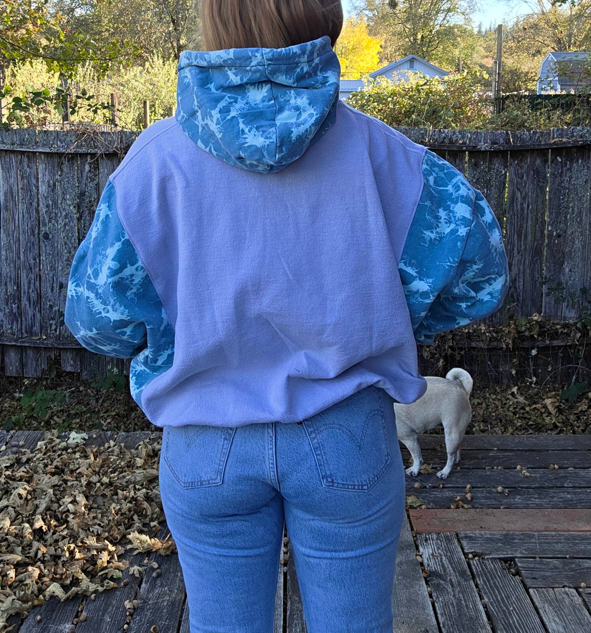 Tiedye split hoodie (xl/xxl)