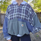 SOLD Grey scale quarter button (xxl)