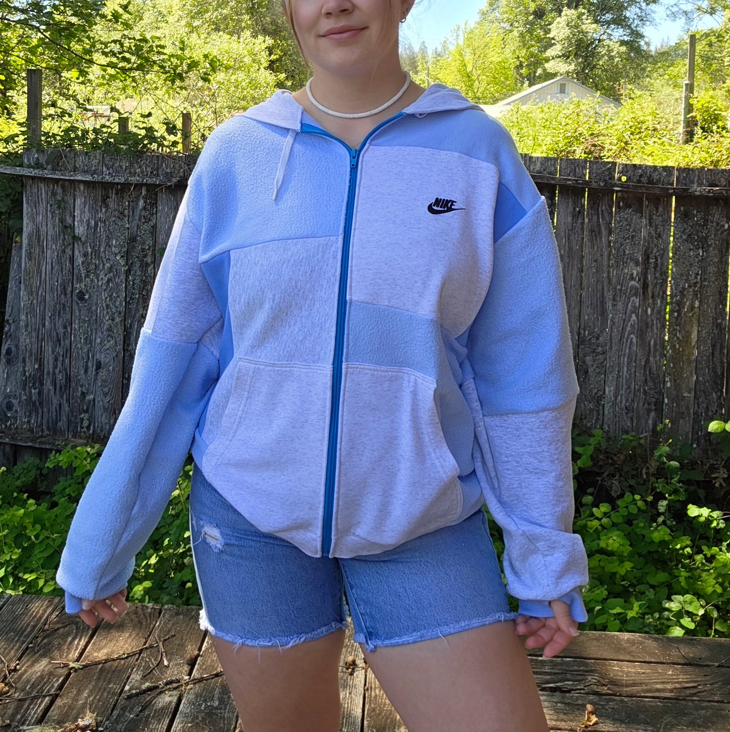 Icy blue zip up (xl)