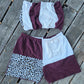 Burgandy short T set (xl)