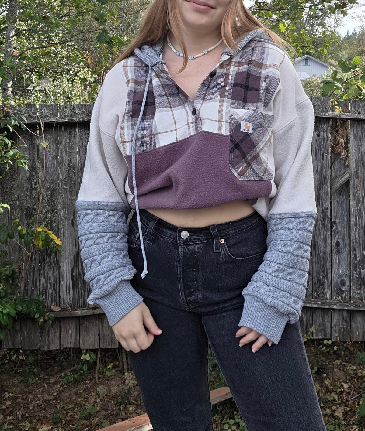 Sweater weather quarter button (s/m)