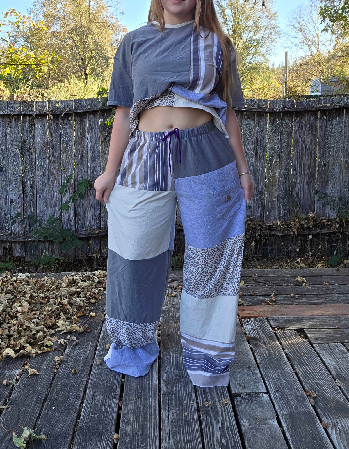 Silver jungle cat T set (xl)