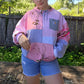 Pink camo hoodie (l)