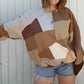 Tan stained glass crewneck