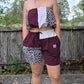 Burgandy short T set (xl)