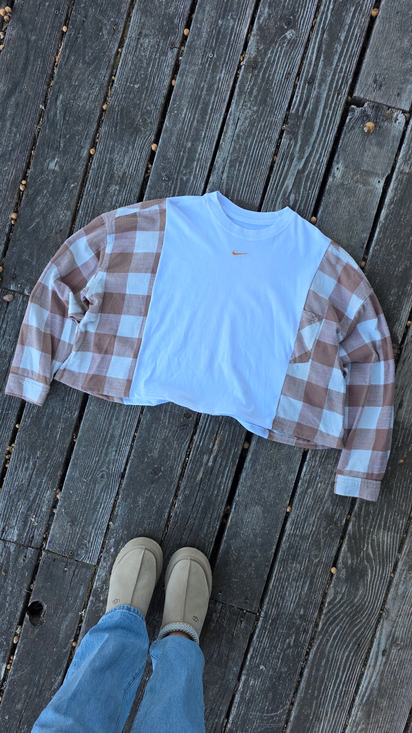 Caramel split nike flannel (m/l)