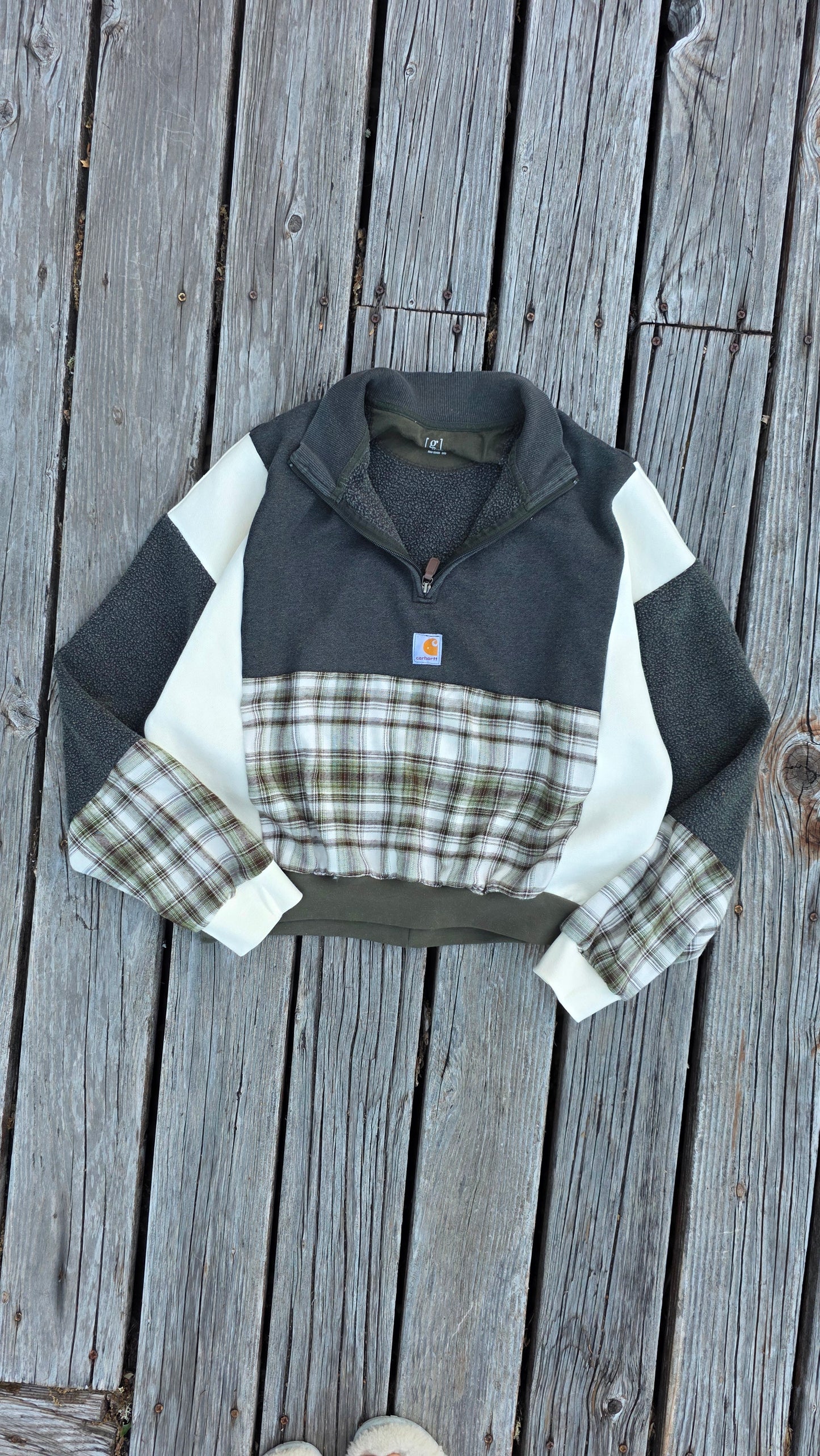 Forest green quarter zip (l)