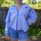 Icy blue zip up (xl)