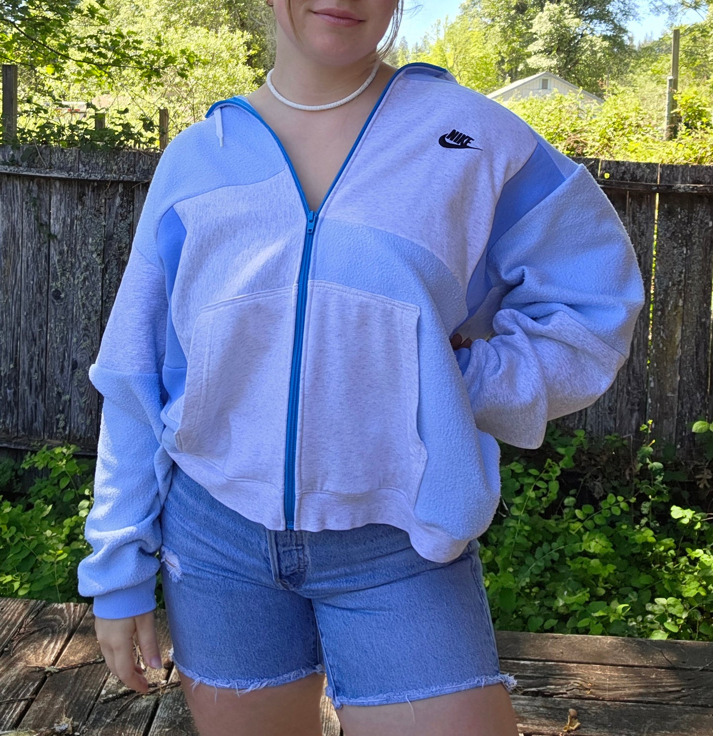 Icy blue zip up (xl)