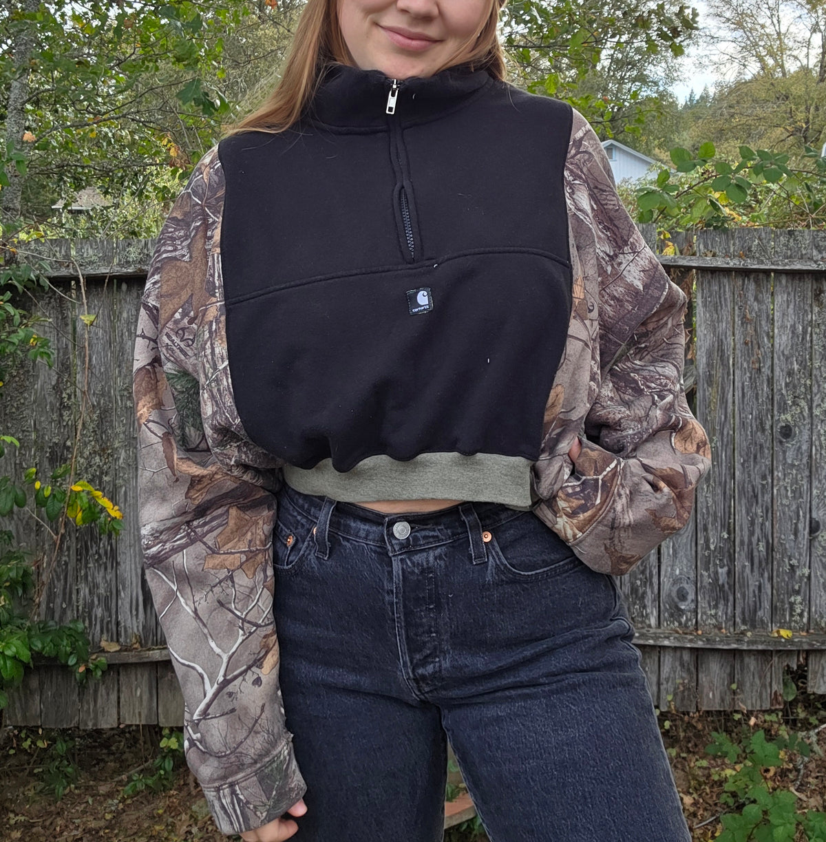 Forest leaves quarter zip (m/l)