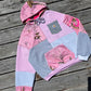 Pink camo hoodie (l)