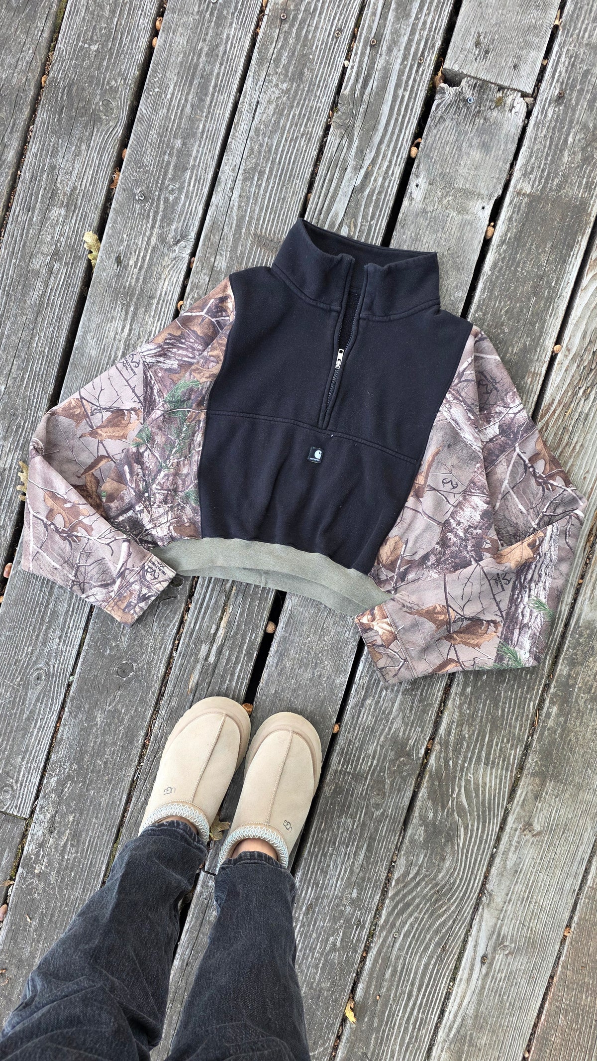 Forest leaves quarter zip (m/l)