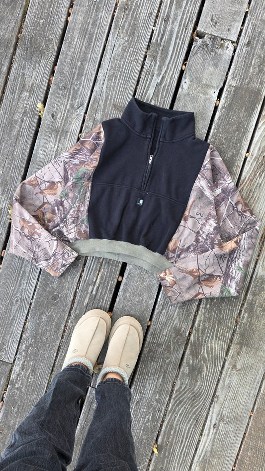 Forest leaves quarter zip (m/l)