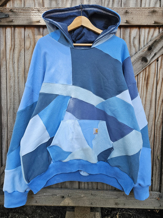 Blue stained glass hoodie