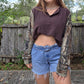 Camo split tee (l)