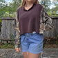 Camo split tee (l)