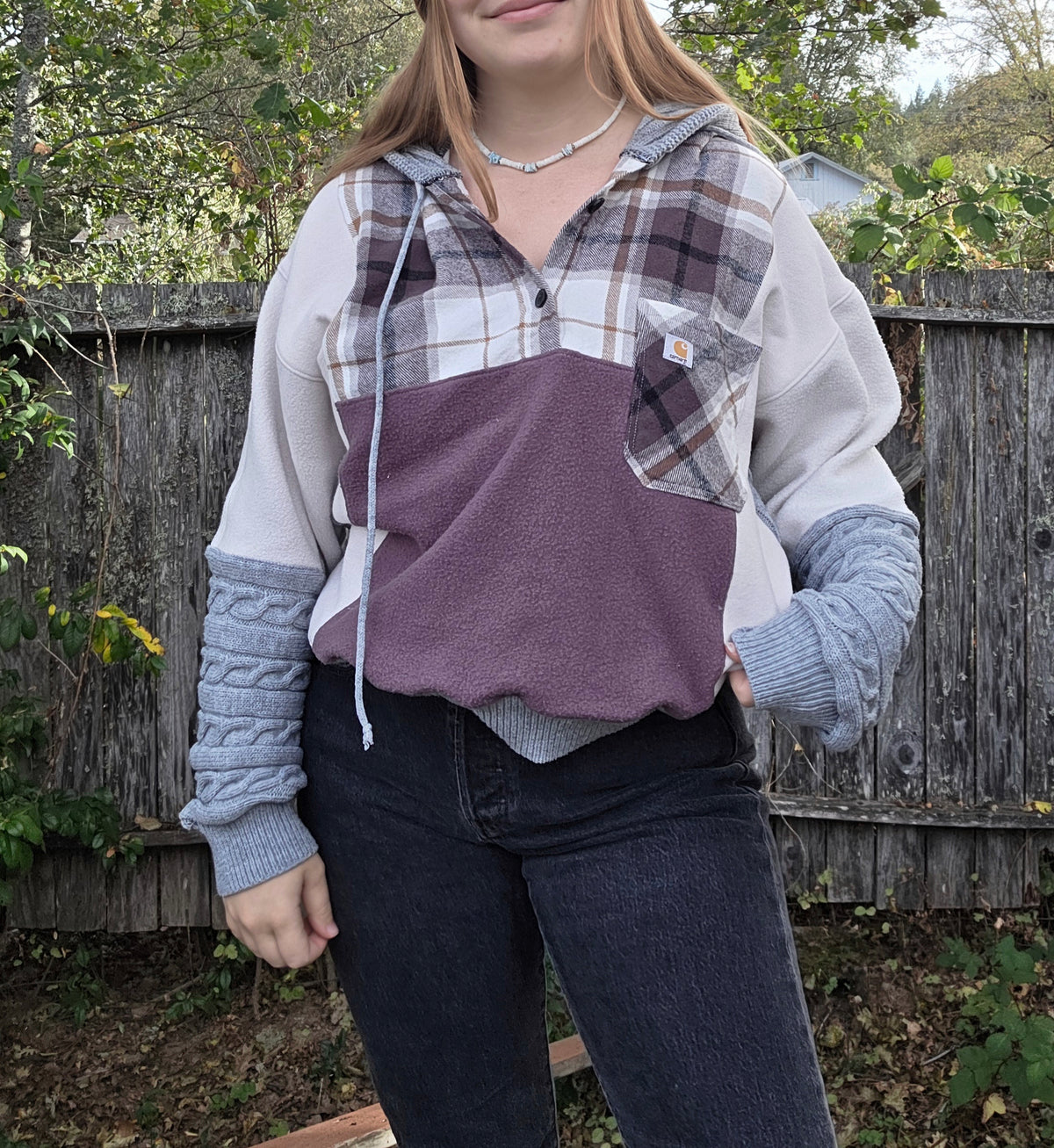 Sweater weather quarter button (s/m)