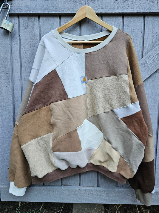 Tan stained glass crewneck