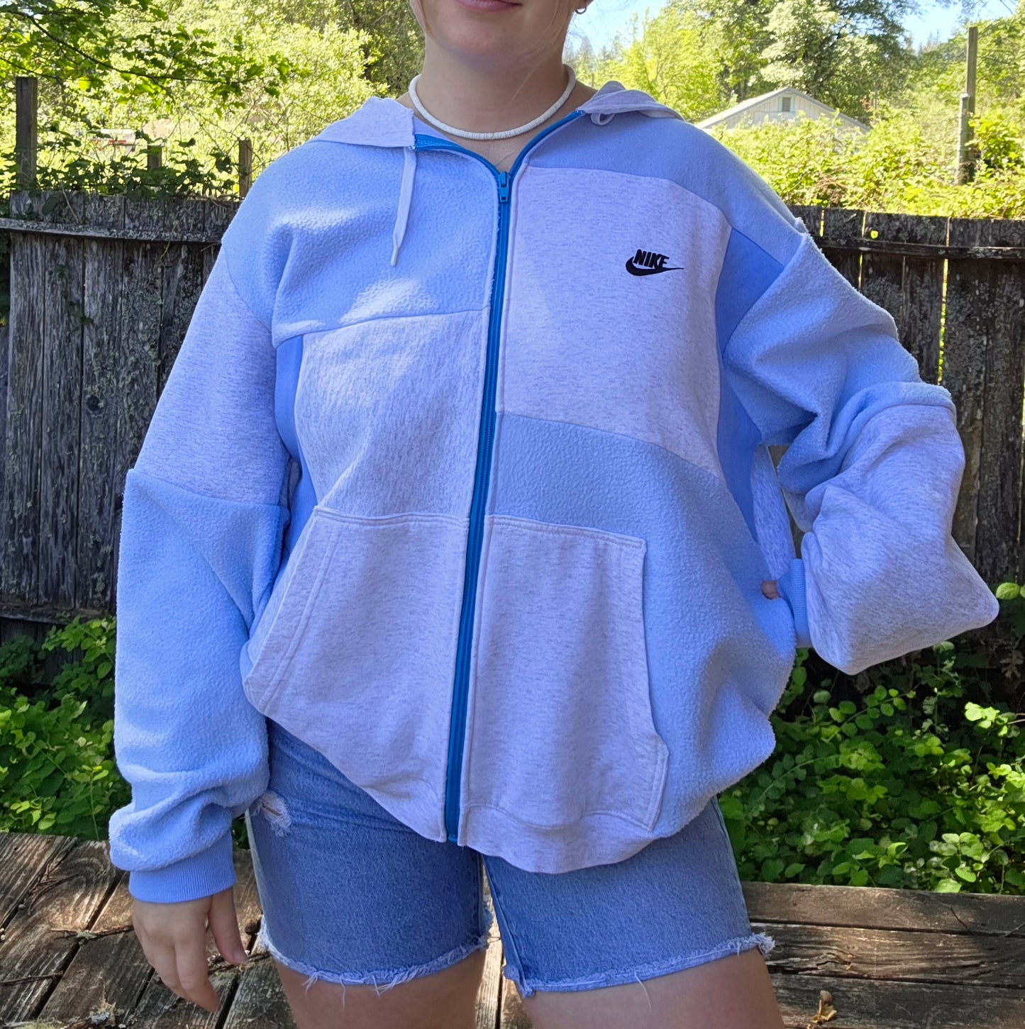 Icy blue zip up (xl)