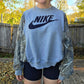 Embroidered split camo crew (xl)