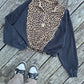 Cheetah quarter zip (l)