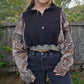 Forest leaves quarter zip (m/l)
