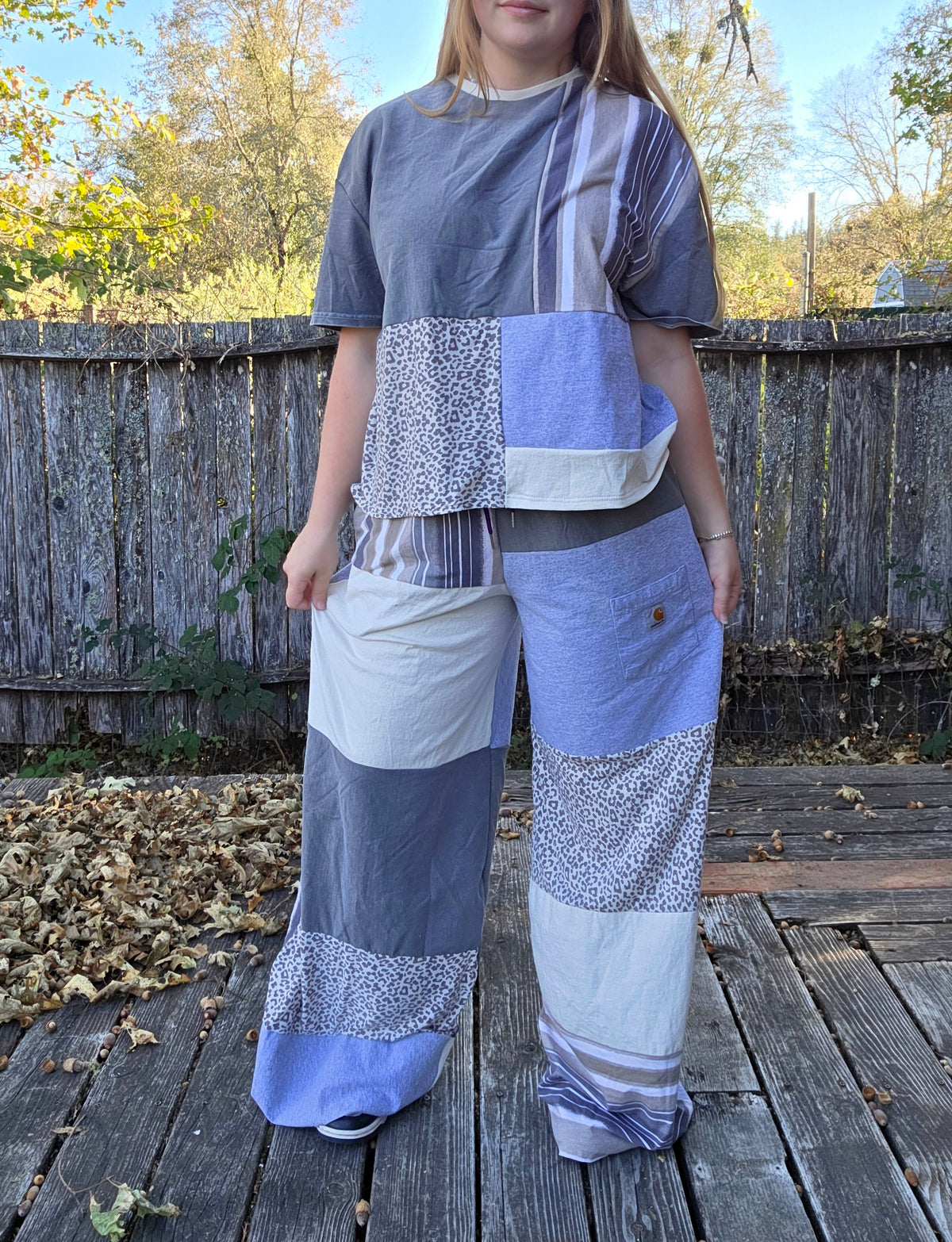 Silver jungle cat T set (xl)