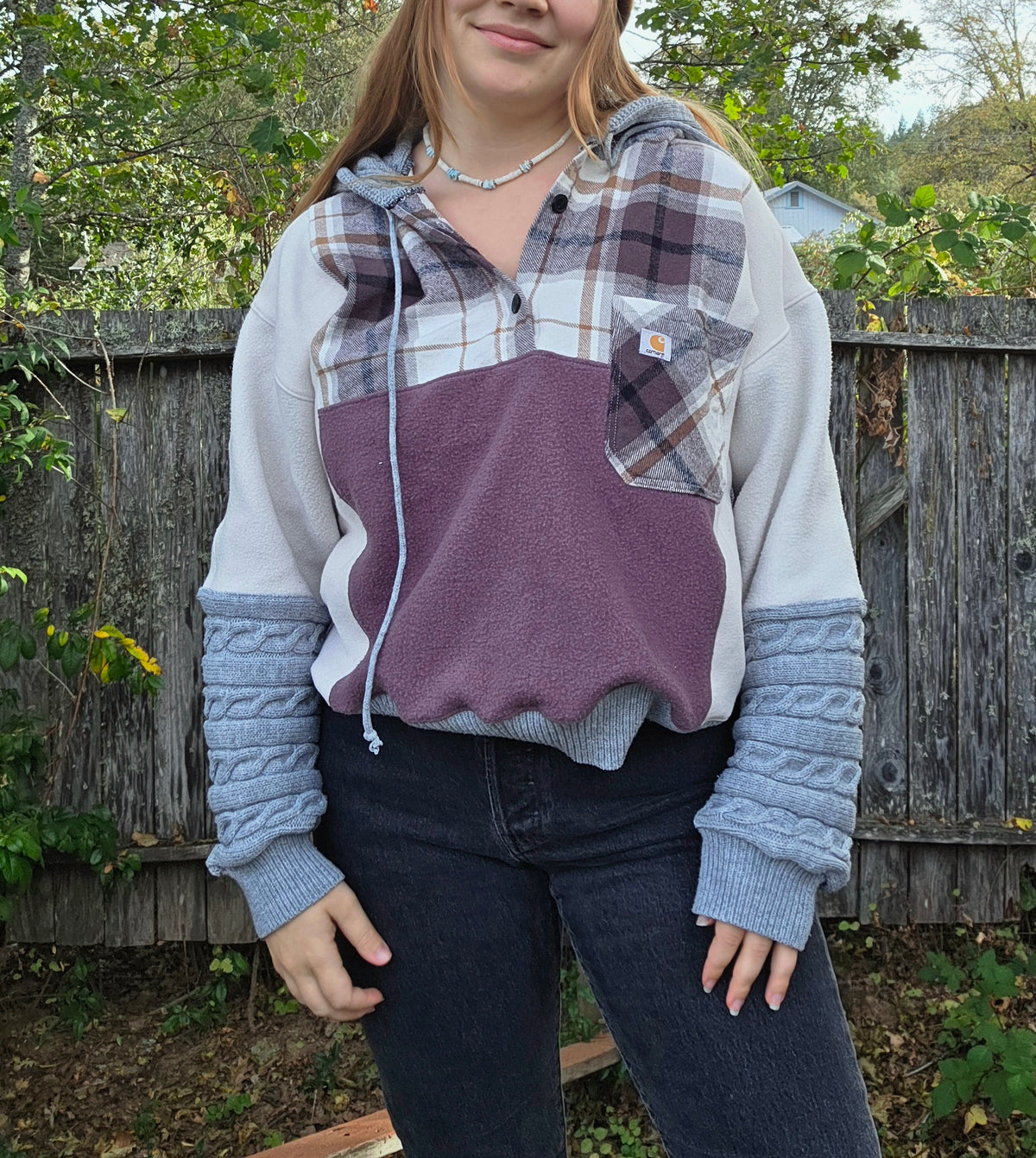 Sweater weather quarter button (s/m)