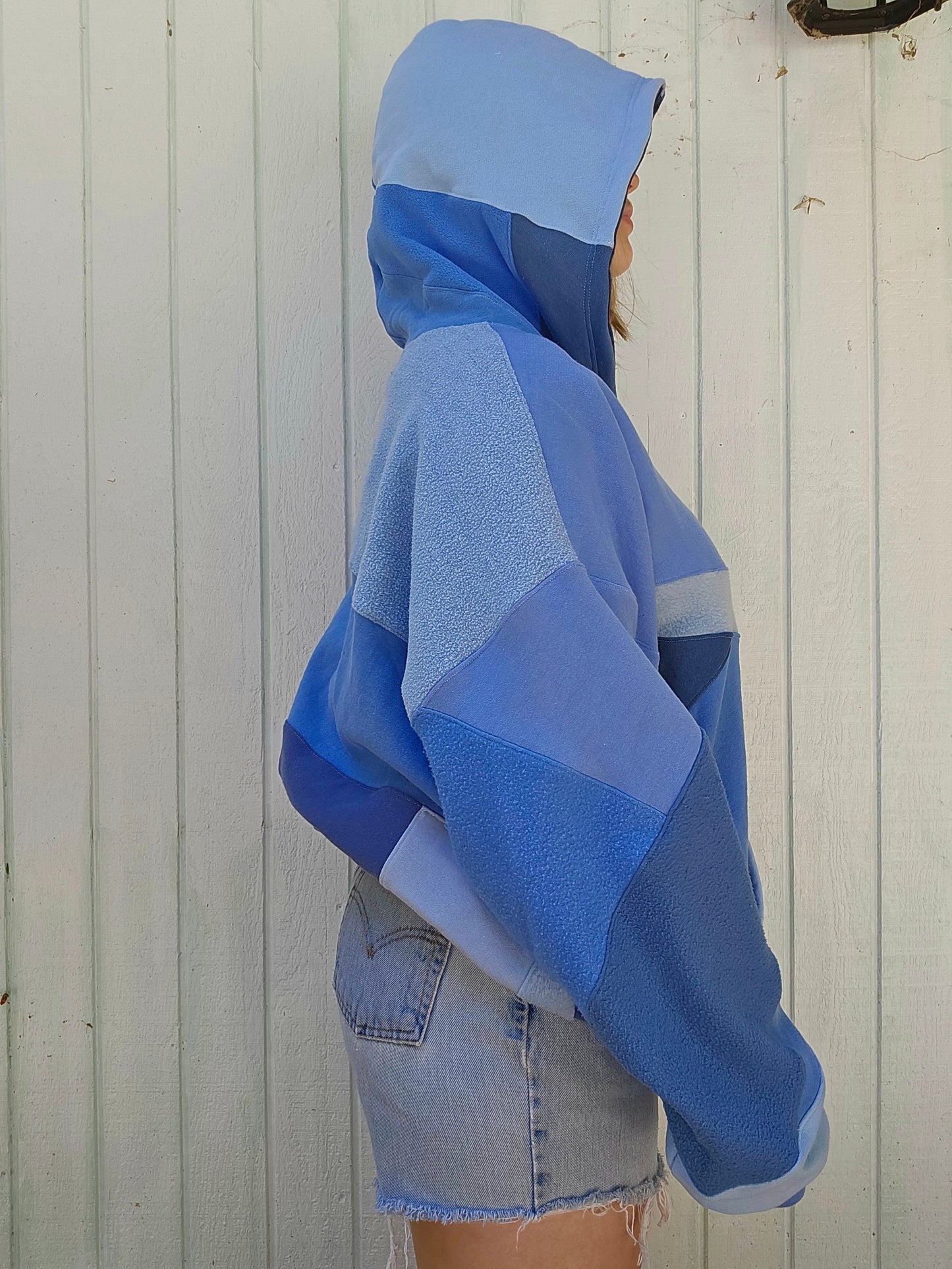 Blue stained glass hoodie