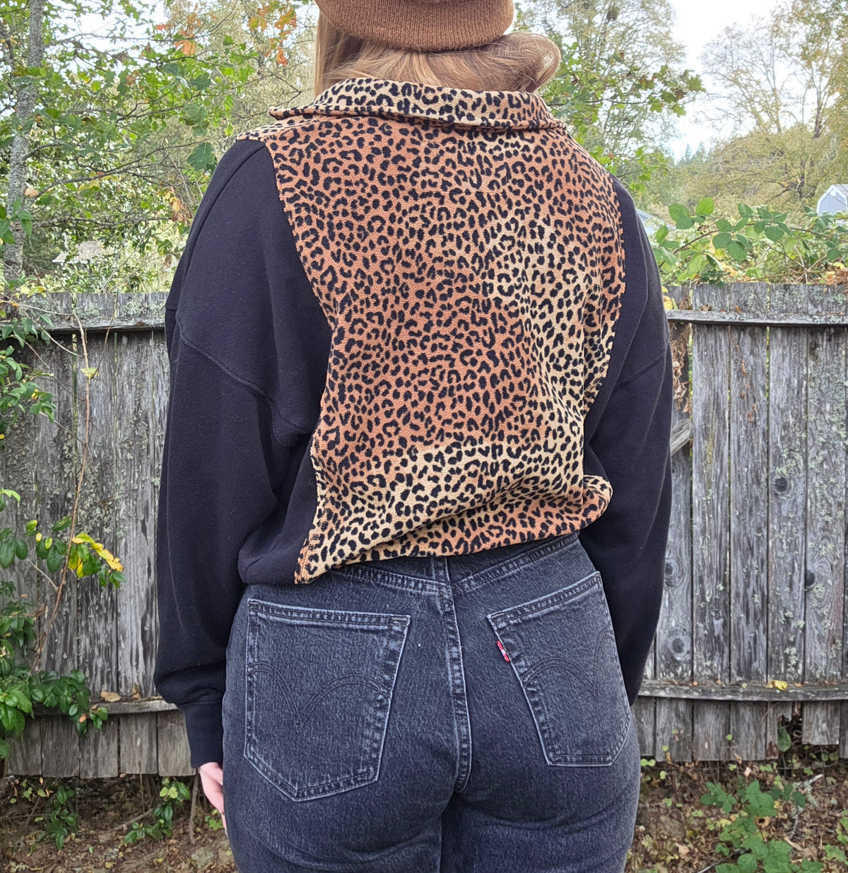 Jungle cat quarter zip (m/l)