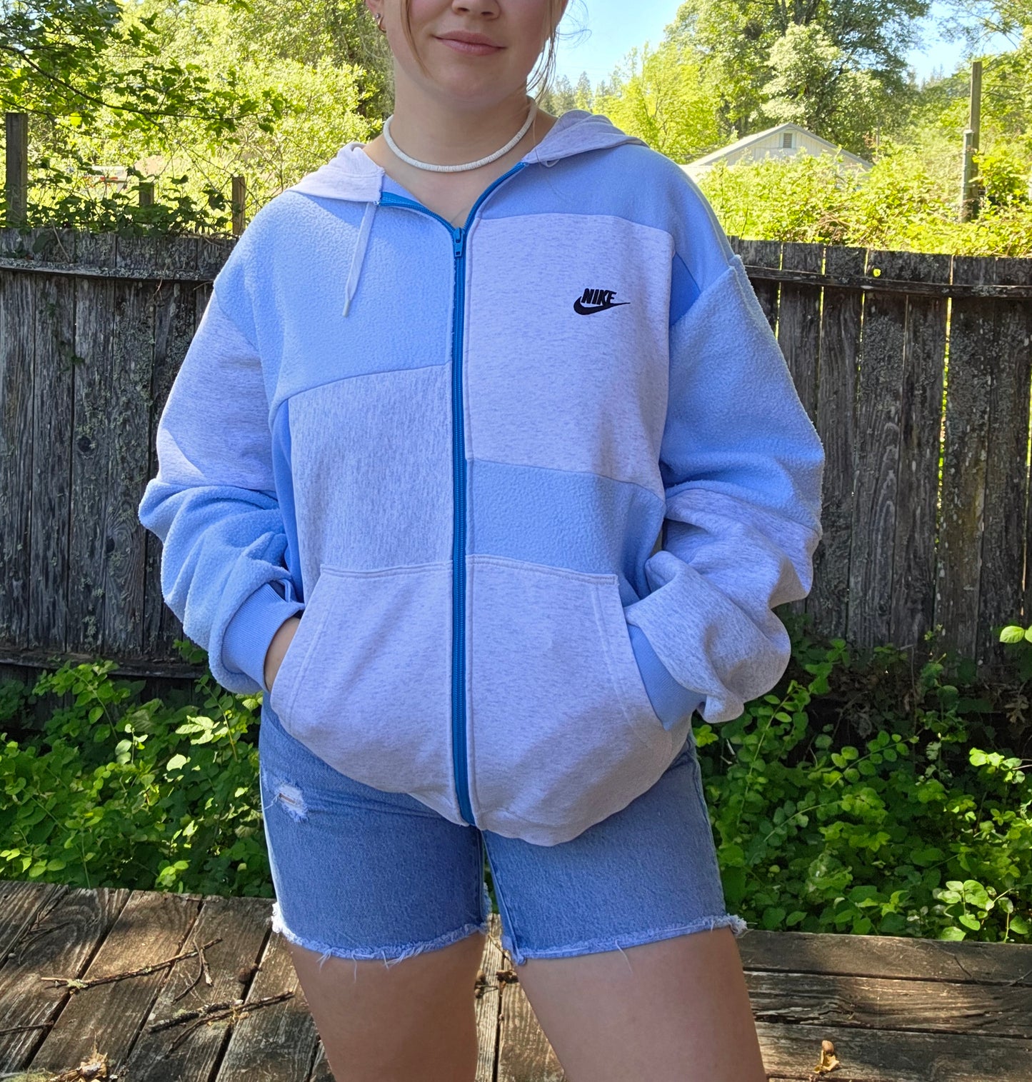 Icy blue zip up (xl)