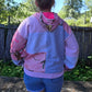 Pink camo hoodie (l)