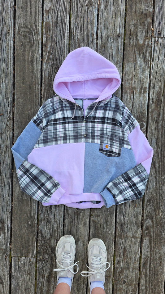 Pink quarter button (m)