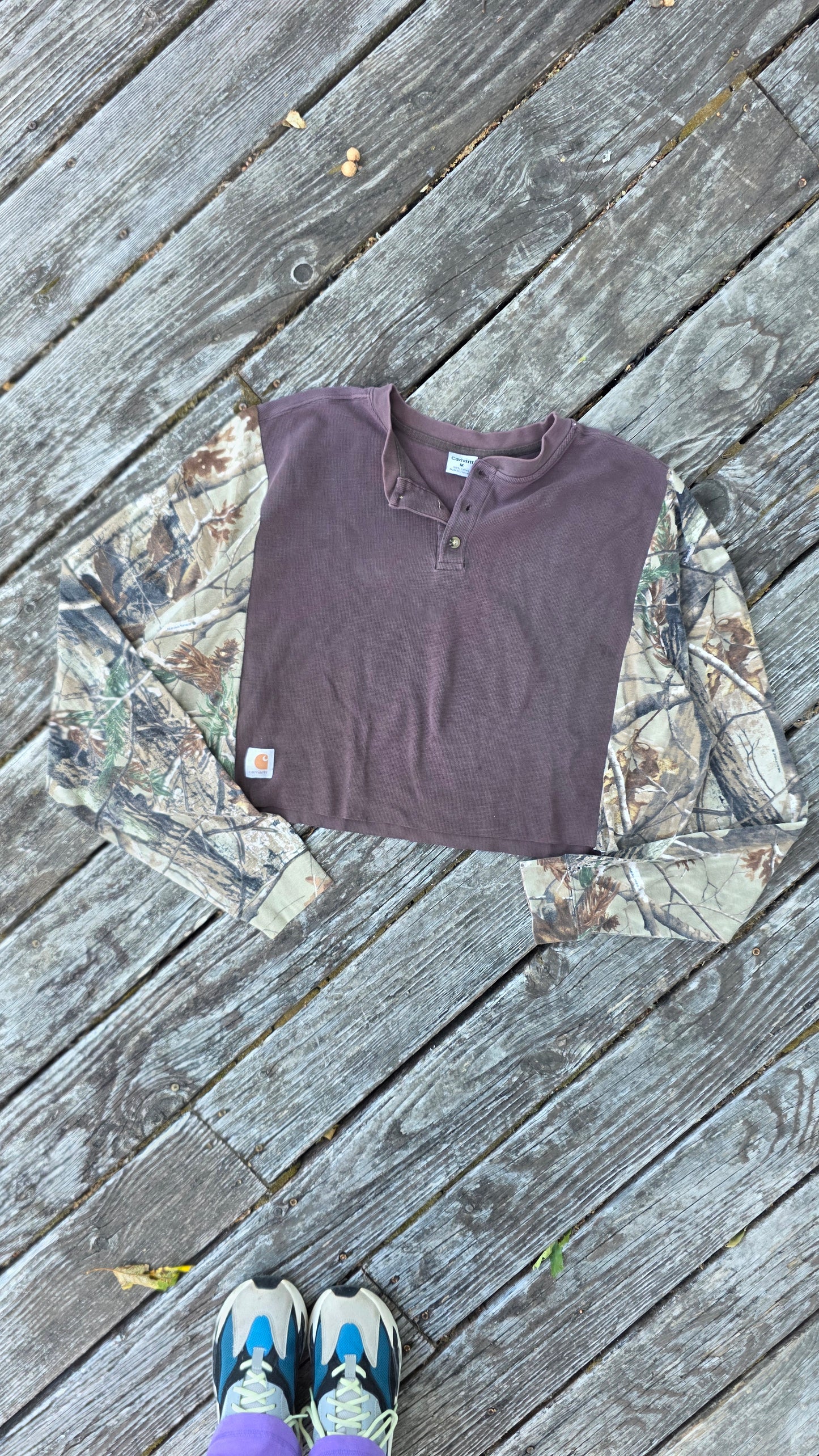 Camo split tee (l)