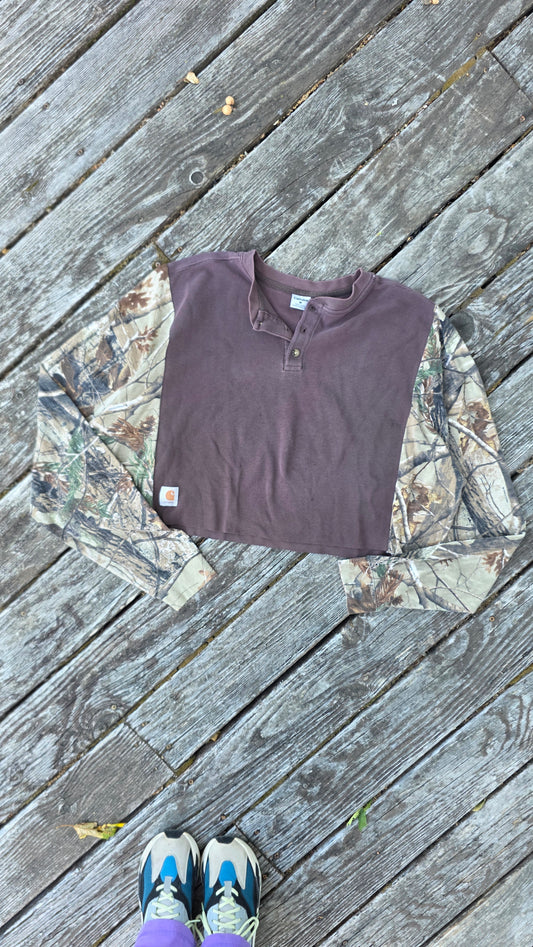 Camo split tee (l)