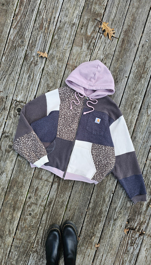 Pop of print zip up (xl)