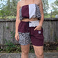 Burgandy short T set (xl)